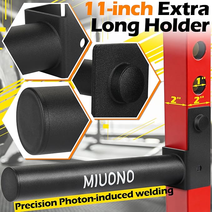 Weight Plate Holder, Weight Plate Rack Storage for 2X2 Power Rack Attachments, Extended Version Hang More 2" Weight Plates