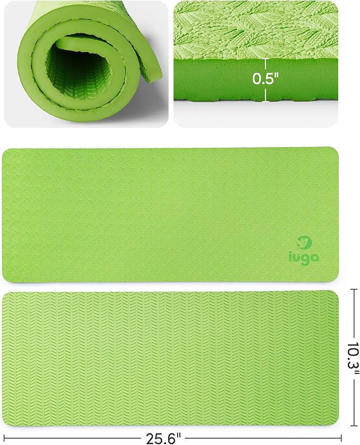 IUGA Yoga Knee Pads Cushion Non-Slip Knee Mat for Elbows Wrist Pain in Yoga Planks Floor Exercises Portable Extra-thick Cushioning