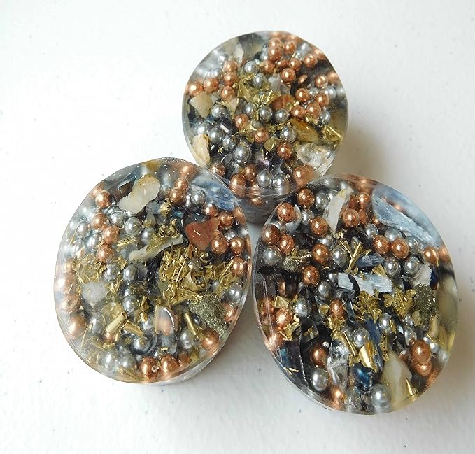 Rutilated Gold Quartz Orgone Generator Energy Accumulator 528Hz/7.83Hz/Advance Harmonics Many Beautiful Ingredients and Colors! (Bionized Rutilated Gold Quartz)
