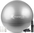 SmarterLife Exercise Ball Yoga Ball for Fitness, Balance, Stability, or Pregnancy, Gym Ball for Core Workout, Physical Therapy, Yoga Ball Chair for Office, Anti-Slip Anti-Burst