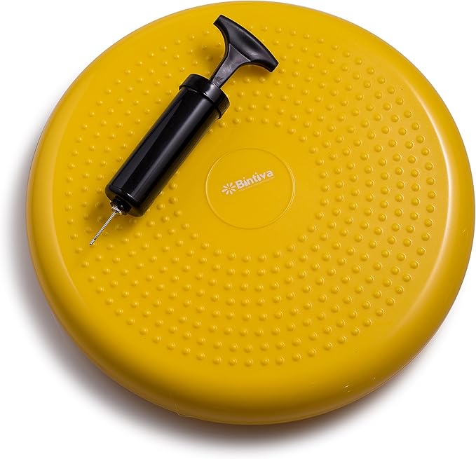 Inflated Stability Wobble Cushion, Including Free Pump/Exercise Fitness Core Balance Disc