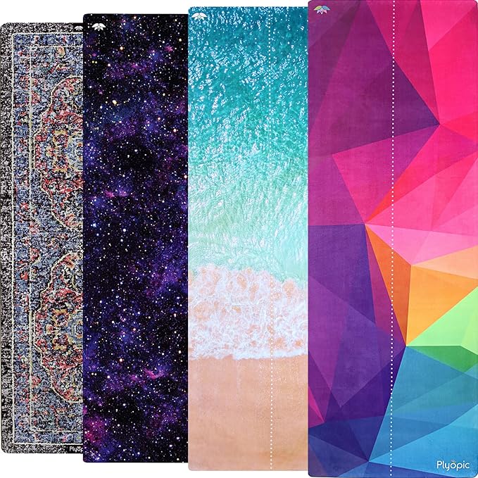 Plyopic. All In One Yoga Mat | Luxury Sweat-Grip Mat/Towel Combo | Ideal for Yoga, Hot Yoga, Bikram, Pilates, Workout & Exercise | Eco-Friendly Natural Rubber