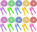 10 Pack Kids Jump Rope, Colorful Nylon Skipping Ropes for Children, 7.87FT Adjustable Length, 5.51IN Handles, Lightweight Skipping Ropes Set for Indoor & Outdoor Play Fitness School Activities