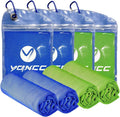 YQXCC 4 Pack Cooling Towels | 40"x12" | Cool for Neck and Face | Microfiber Soft Breathable Chilly | for Yoga, Sport, Golf, Gym, Camping, Running & More Activities