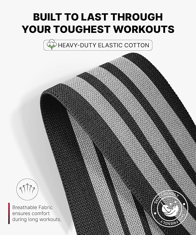 DMoose Fitness Knee Sleeves for Weightlifting (Pair) 78” Knee Wraps for Joint Support, Squats & Powerlifting - Gym Brace Straps for Joint Stability & Pain Relief, USPA & IPL Approved for Men and Women