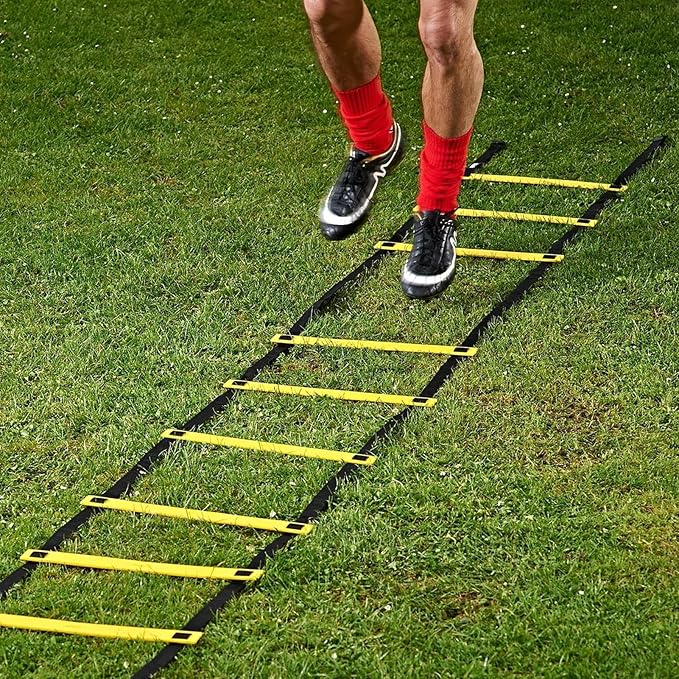 Agility Ladder Speed Training Equipment, Agility Ladder Speed Training Equipment, Kids and Adult for Football, Basketball, Fitness, Included Carry Bag