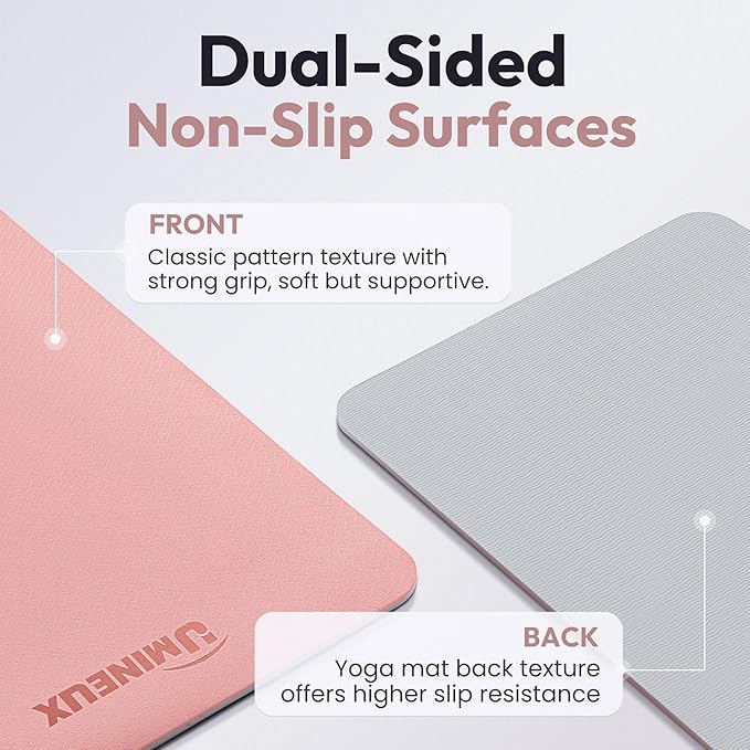 UMINEUX Extra Thick Yoga Mat, 10MM (2/5") Yoga Mat Non Slip, POE Yoga Mats for Women Men, 72"x24", Great for Workout, Yoga, Pilates, Fitness & Floor Exercises