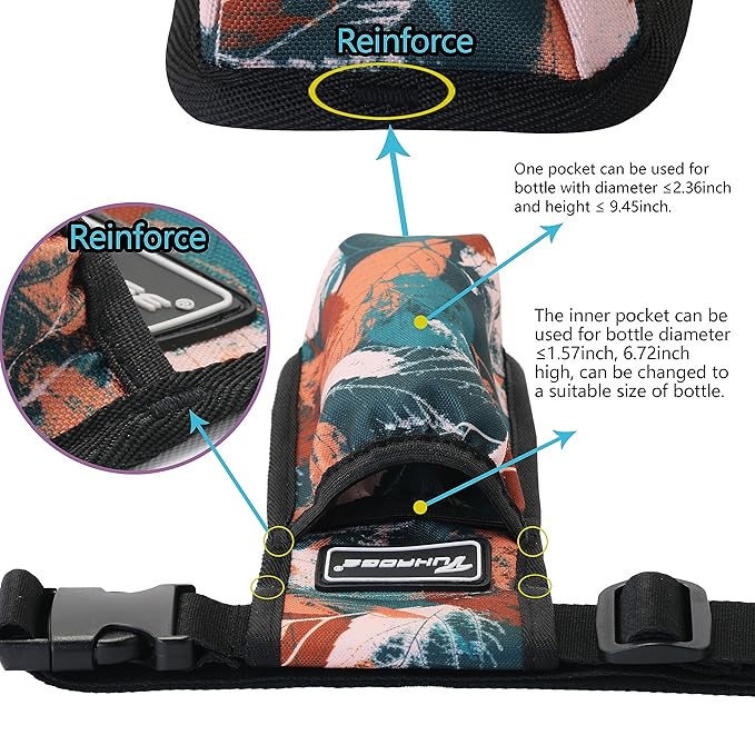 Massage Oil and Lotion Bottle Bag Holster for Therapists (TH1kd-YellowShuYe)