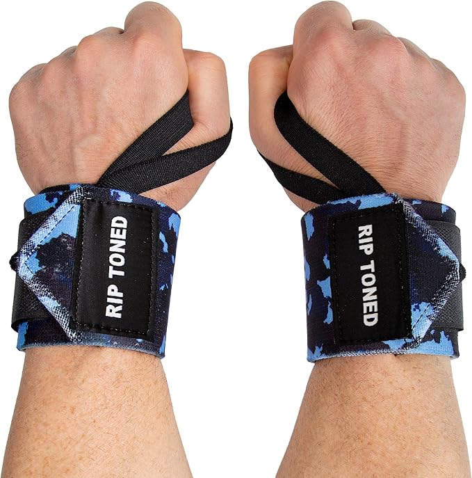 Rip Toned Wrist Wraps for Weightlifting – USPA & USAPL Approved 18" Wrist Straps for Powerlifting – Adjustable, Durable Gym Wraps with Thumb Loop – Quality Support for Men & Women