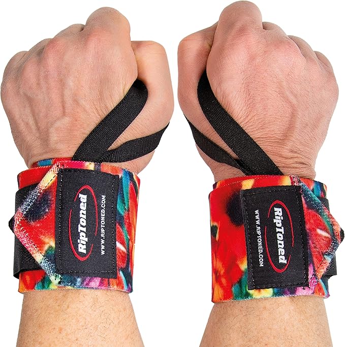 Rip Toned Wrist Wraps for Weightlifting – USPA & USAPL Approved 18" Wrist Straps for Powerlifting – Adjustable, Durable Gym Wraps with Thumb Loop – Quality Support for Men & Women