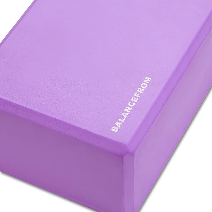 Fitvids Set of 2 High Density Yoga Blocks, 9"x6"x4" Each, Pair, Multiple Colors