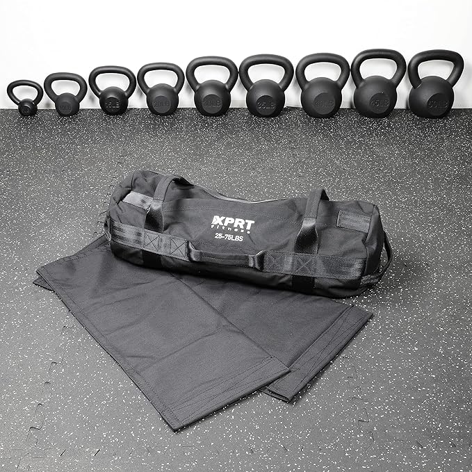 XPRT Fitness Workout Sandbag for Heavy Duty Workout Cross Training 7 Multi-positional Handles - Color Army Green/Black/Camo