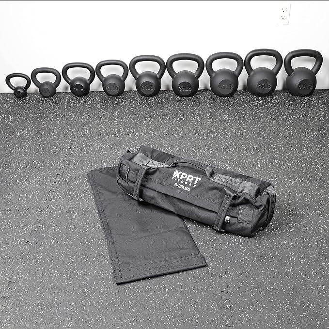 XPRT Fitness Workout Sandbag for Heavy Duty Workout Cross Training 7 Multi-positional Handles - Color Army Green/Black/Camo