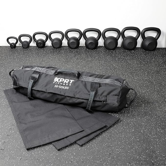 XPRT Fitness Workout Sandbag for Heavy Duty Workout Cross Training 7 Multi-positional Handles - Color Army Green/Black/Camo